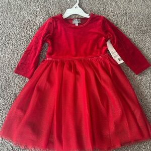 Red Long Sleeve Festive  Dress